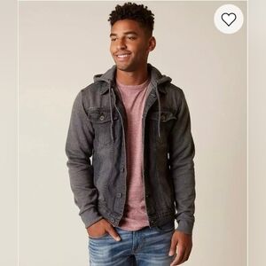 Men's BKE Buckle Brooklyn Cloth Washed Denim Jacket Size Large